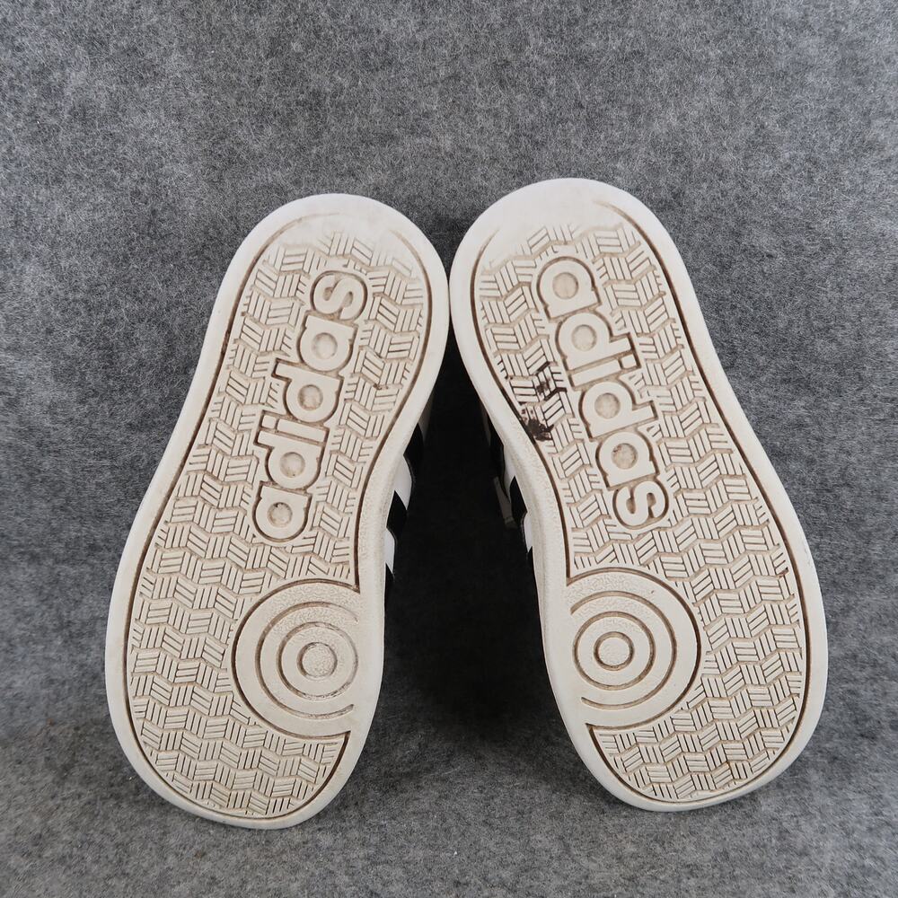 Adidas Shoes Kids 10K Grand Court Sneakers Double Strap Casual Trainer White - Picture 9 of 11